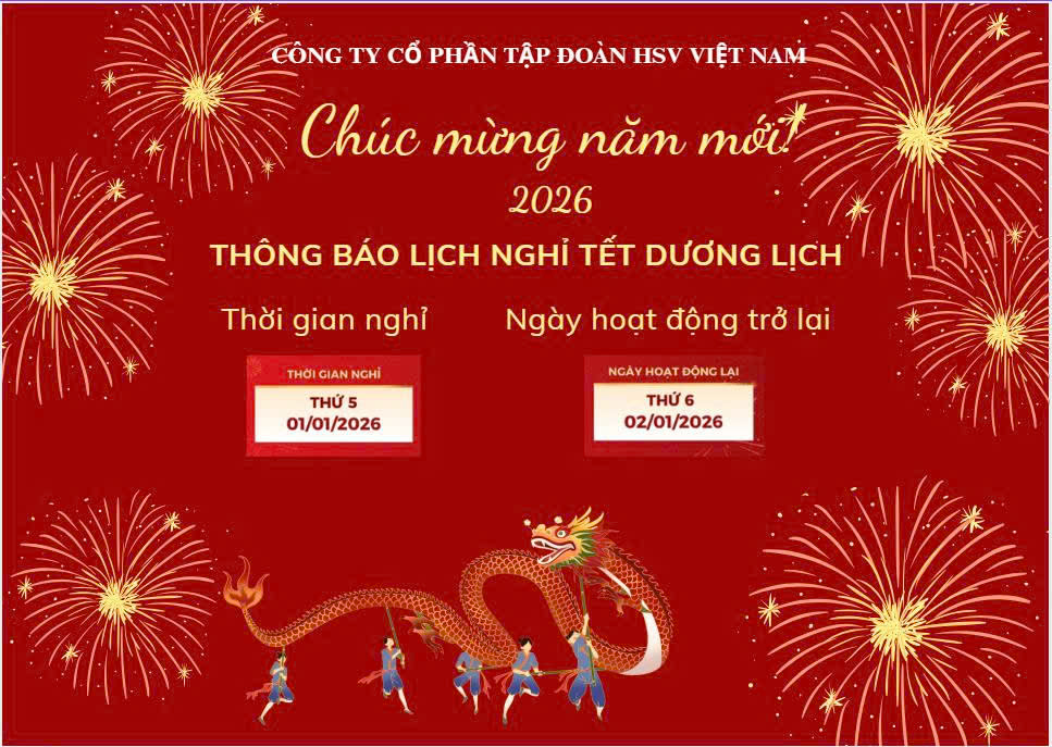 THÔNG BÁO LỊCH NGHỈ TẾT DƯƠNG LỊCH 2026